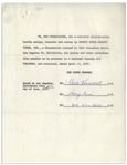 The Three Stooges Signed Agreement From 1959 -- Signed by Moe Howard, Larry Fine & Joe DeRita